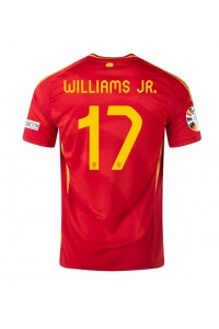 Spanje Nico Williams #17 Voetbaltruitje Thuis tenue EK 2024 Korte Mouw